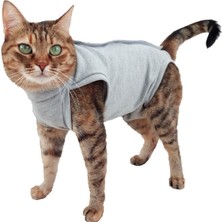 Feyza Design Ameliyat Sonrası Koruyucu Kedi Köpek Tulumu, Kolsuz, Sırttan Cırtlı