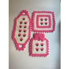 öztürk Çeyizlik ve Banyo Lif Takımı 3'lü Set.