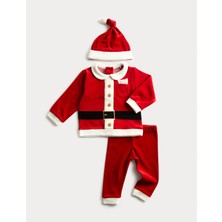 Marks & Spencer 3’lü Pamuk Karışımlı Noel Baba Takımı (0-3 Yaş)