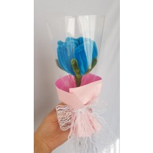 Badem Hediyecilik El Yapımı Gül Şönil Tekli Çiçek Buket – Sevgililer Günü, Anneler Günü Için Hediye