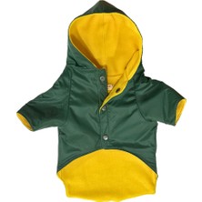 Feyza Design Yeşil Renkli Kedi ve Köpek Yağmurluğu, Su Geçirmez ve Rahat Tasarım