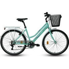 Carraro Lila 26 Açık Yeşil Beyaz Bukalemun 7 Vites Şehir Bisikleti