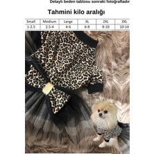 Feyza Design Sevimli Evcil Hayvanlar Için Leopar Desenli Tütü Elbise