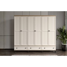 Doressa Duns Walnut 6 Kapılı Gardırop
