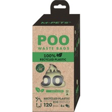 M-Pets Poo 100% Recycled Dışkı Poşeti Nane Kokulu 8X15 Yaprak