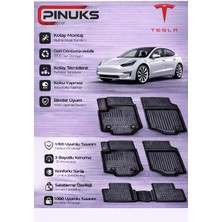 PINUKS Tesla Model Y 2024 3D Premium Araca Özel Oto Paspas Seti