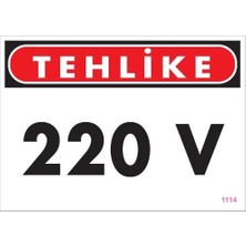 SHN 220 V Teklike Uyarı Levhası 25X35 KOD:1114