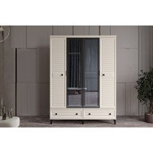 Doressa Risk Moon 4 Kapılı Camlı Gardırop