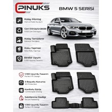 PINUKS Bmw 5 Serısı G30  2023 3D Premium Araca Özel Oto Paspas Seti