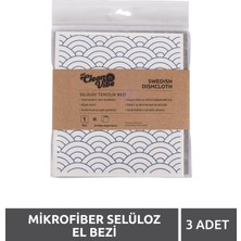 My Clean Vibe 3 Adet Renkli %100 Doğal Selülöz Mikrofiber Temizlik El Bezi Mycleanvıbe