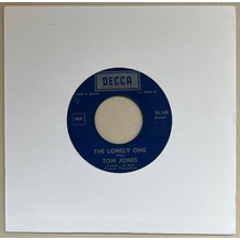 Tom Jones I’m Coming Home - The Lonely One  45 Lik Plak (Orijinal Dönem Baskı)