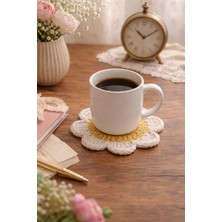 Şekura Design Örgü Papatya Bardak Altlığı