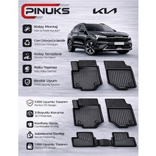 PINUKS Kıa Rıo 2011 3D Premium Araca Özel Oto Paspas Seti