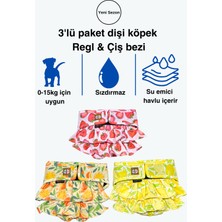 Feyza Design Dişi Köpek Regl Külotları, Çiş Bezi, 3’lü Avantajlı Paket