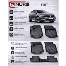 PINUKS Fıat Fıorıno Benzinli 2015 3D Premium Araca Özel Oto Paspas Seti