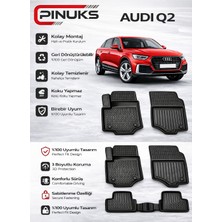 PINUKS Audı Q2 2020 3D Premium Araca Özel Oto Paspas Seti