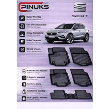 PINUKS Seat Ibıza 2010 3D Premium Araca Özel Oto Paspas Seti
