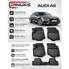 PINUKS Audı A6  2019 3D Premium Araca Özel Oto Paspas Seti