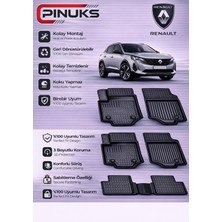 PINUKS Renault Clıo 2 2004 3D Premium Araca Özel Oto Paspas Seti