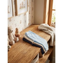 Buufuu 3 Adet Unisex Bebek Düz Raporlu Ribana Paça Tek Alt Eşofman Altı Penye