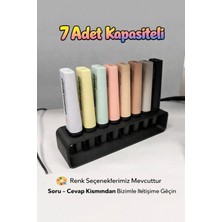 Yapı3D 7 Adet Kapasiteli Masaüstü Kalem Standı | Fosforlu Kalem & Pastel Kalem Organizer | Çok Amaçlı Kalemlik | Siyah