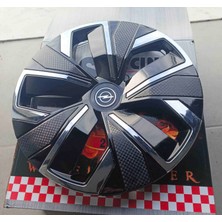 Yk Opel Astra / Corsa / Vectra Uyumlu 16 Inç Krom Çıtalı Jant Kapağı 4'lü Takım Amblem Hediyeli