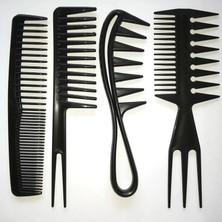 Yurish 4'lü Şekillendirici Tarak Seti – Ergonomik ve Dayanıklı Plastik, Kuaför ve Evde Profesyonel Saç Şekillendirme