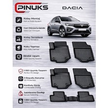 PINUKS Dacıa Sandero 2010 3D Premium Araca Özel Oto Paspas Seti