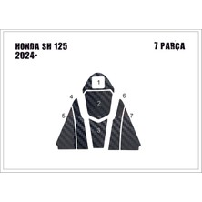 Mars Cockpit Design Sh 125 2024- Tank Pad Kaplama Füme Karbon