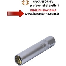 PremiumPort 14MM 12 Köşe 3/8 Buji Lokması, Yıldız, 9cm, Profesyonel Kalite