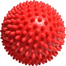 Kinetape Kine Tape Masaj Topu 7 cm Dikenli Duyu Uyarıcı El Ayak Vücut Egzersiz Topu Kas Gevşetici Kırmızı