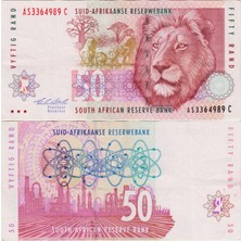 Banknoting Güney Afrika Cumhuriyeti 50 Rand 1992 Ççt.