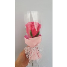 Badem Hediyecilik El Yapımı Gül Şönil Tekli Çiçek Buket –sevgililer Günü, Anneler Günü Için Hediye