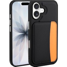 Pilanix Apple Iphone 16 Kılıf Yandan Kart Koymalı Suni Deri X-Kart Kapak