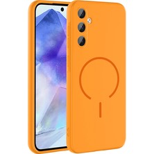 Pilanix Samsung Galaxy A55 Kılıf Magsafeli Kamera Korumalı Içi Süet Meta Silikon