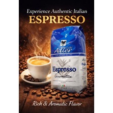 Caffè Adler 1 kg Espresso – Premium Italyan Çekirdek Kahve, Blu/oro/nero Zengin Aromalar