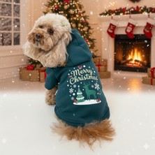 Feyza Design Yılbaşı Temalı Sevimli Köpek Hoodie, Renkli ve Rahat Giyim