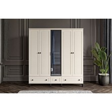 Doressa Zare Moon 5 Kapılı Camlı Gardırop