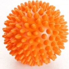 KİNE TAPE Kine Tape Masaj Topu 7 cm Dikenli Duyu Uyarıcı El Ayak Vücut Egzersiz Topu Kas Gevşetici Turuncu