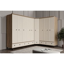 Doressa Risk Walnut Köşe Gardırop