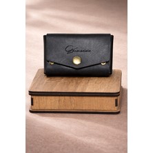 Germenicia El Işçiliği Hakiki Deri Kartlık Cüzdan – Minimal Tasarım, Çıtçıt Kapamalı