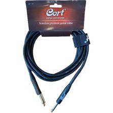 Cort CA508 Gitar Kablo Gürültüsüz (Noısless) Cable 3m Siyah - Yeni Seri