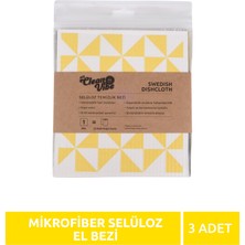 My Clean Vibe 3 Adet Renkli %100 Doğal Selülöz Mikrofiber Temizlik El Bezi Mycleanvıbe