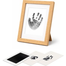 Moky Dizayn Bebek El Ayak Izi Seti, Mürekkepsiz Temassız Baskı Kiti ve Yeni Doğan Hediye Anı Çerçevesi