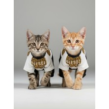 Feyza Design Leopar Desenli Penye Tulum, Yumuşak ve Rahat Kedi Kıyafeti