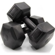 PremiumPort Sağlam 5 kg Siyah Dambıl Seti, 2’li, Toplam 10 kg Ağırlık Seti