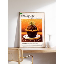 Ninastore Brigadeiro Brezilya Yemekleri Posteri Brezilya Yemek Baskısı Latin Amerika Yemekleri Posteri Mutfak