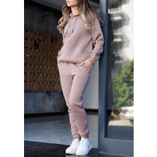 EYDAMOON Kadın Relax Fit Tek Cep Detaylı Kışlık Alt Üst Takım