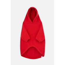 Feyza Design Yumuşak ve Rahat Kırmızı Köpek Hoodie, Gün Boyu Konfor Için