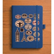 Adasena Tarihsiz 192 Sayfa Mini Termo Defter Baskılı Desenli 9X14 cm Lacivert - Travel